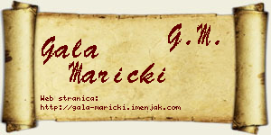 Gala Maricki vizit kartica